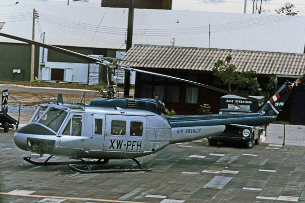 Air America Bell 205 on Nakhon Phanom, Thailand  ramp